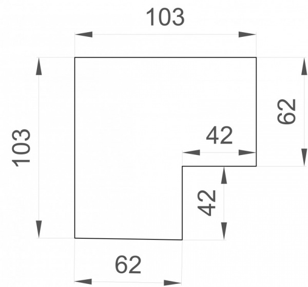 TR3041-AL Угол профиля SMART для натяжного потолка