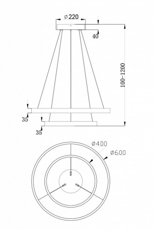 Подвесной светильник MOD058PL-L55W4K Maytoni Rim