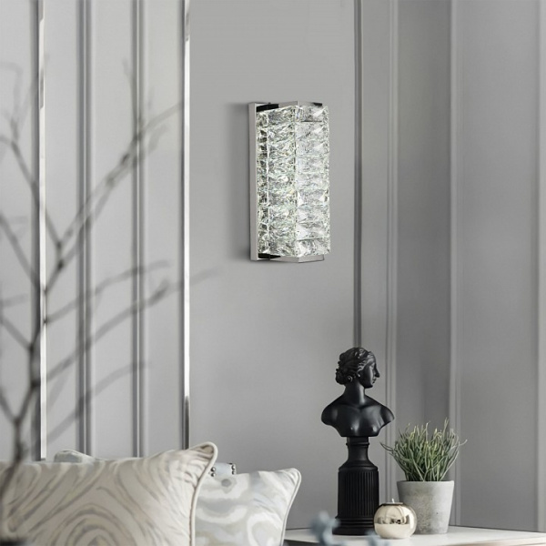 Настенный светильник с хрусталем 40259 LED хром Eurosvet Blitz