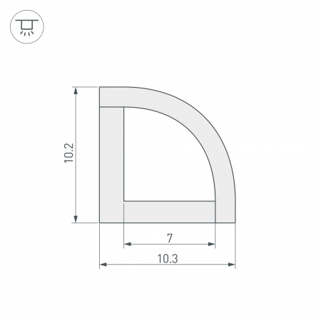 Профиль Arlight WPH-KANT-H10-2000 OPAL 023301