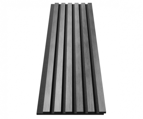 Комплект акуст.панелей, черный войлок, 1200х300х19мм, рейки ЭКОПОЛИМЕР, хром матовый/2шт