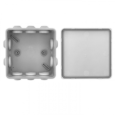 EKF PROxima Коробка распределительная КМР-030-014 с крышкой (100х100х50), 10 мембр. вводов IP55