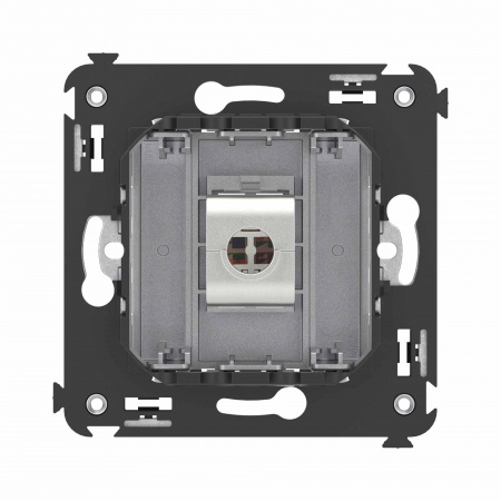 DKC Avanti Компьютерная розетка RJ-45 без шторки в стену, кат.6А одинарная экранированная, Закаленная сталь