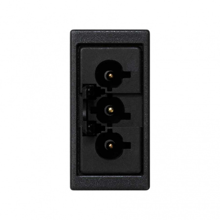 Simon Connect Розетка узкая GST18 "папа" 3-проводная цвета графит K45