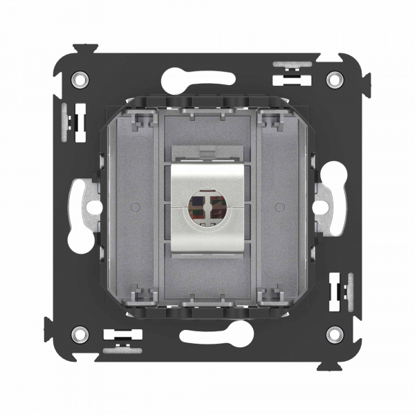 DKC Avanti Компьютерная розетка RJ-45 без шторки в стену, кат.6А одинарная экранированная, Закаленная сталь