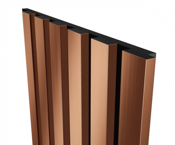 Комплект акуст.панелей, черный войлок, 600х300х19мм, рейки ЭКОПОЛИМЕР, красная медь/2шт