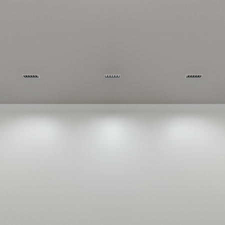 DK2514-WB Встраиваемый светильник SPACE со светодиодом L126mm 220V 10W 38° 4000К IP20 белый/черный алюминий