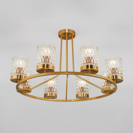 Потолочная люстра с фактурными плафонами 60127/8 латунь Eurosvet Calle