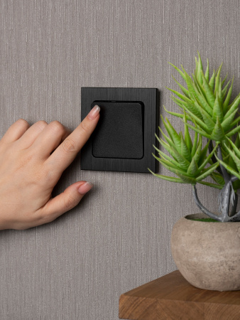 EKF PROxima Стокгольм Черный Выключатель 1-кл, 10А