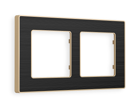 Рамка ALFA Arctic (Черный Стекло органическое/Шампань) 2-ая AF580542