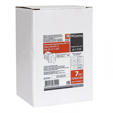 EKF PROxima Переключатель кулачковый ПК-1-13 32А 3P "0-1"