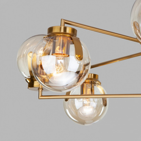 Потолочная люстра с плафонами 70118/8 черный Eurosvet Creek