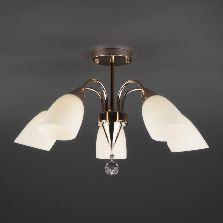 Потолочная люстра с плафонами 30149/5 золото Eurosvet Ellene