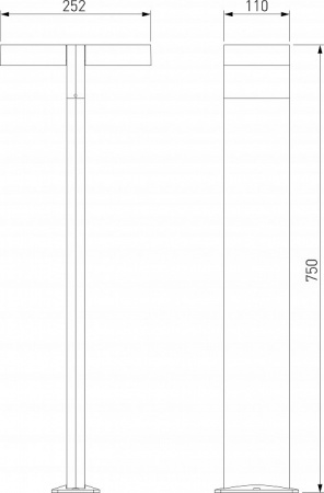 Светильник садово-парковый с поворотными плафонами Twin 35170/F черный Elektrostandard Twin a064383