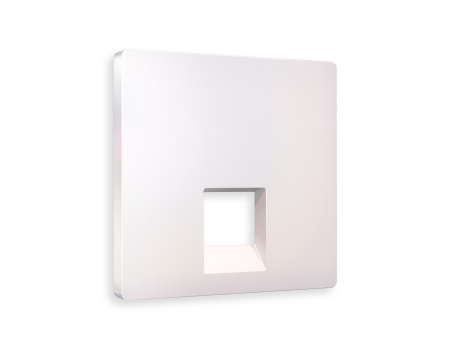 Лицевая панель ALFA (Жемчуг) для компьютерной/телефонной розетки RJ-45/RJ-11 QUANT AP2120