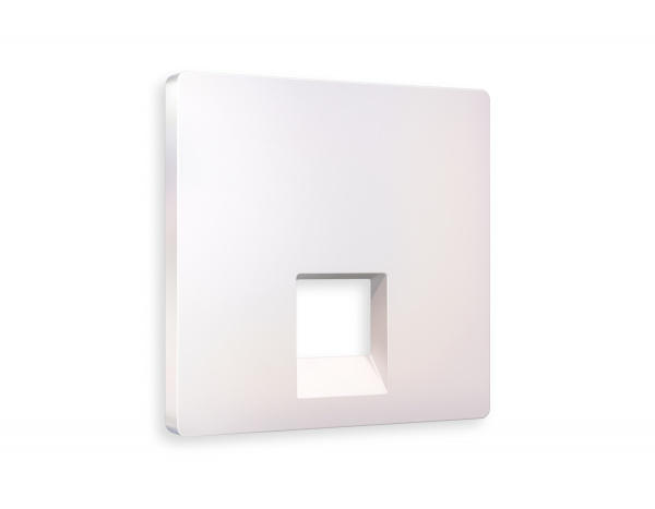 Лицевая панель ALFA (Жемчуг) для компьютерной/телефонной розетки RJ-45/RJ-11 QUANT AP2120