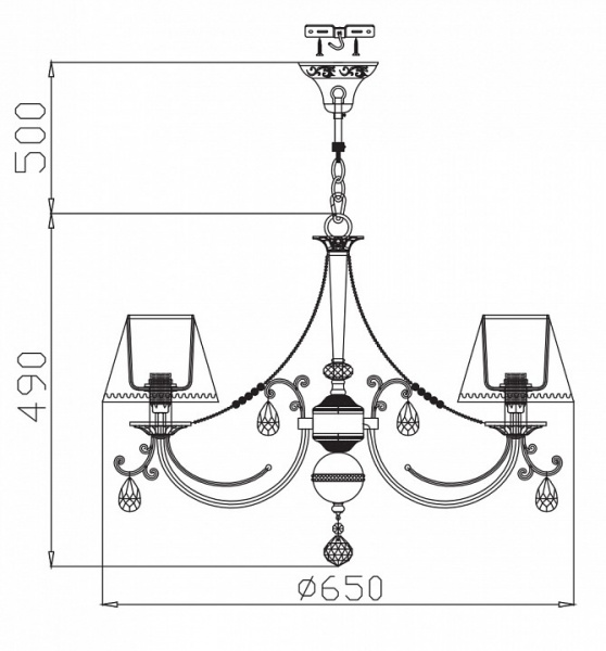 Люстра RC093-PL-06-R Maytoni Soffia