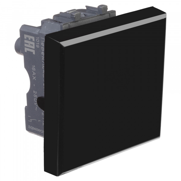 DKC Avanti Черный квадрат Переключатель 16A 2 модуля