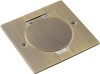 Лючок Surface 2 мод. (1 мод. 45х45 мм.), круглая крышка, античная латунь, IP44