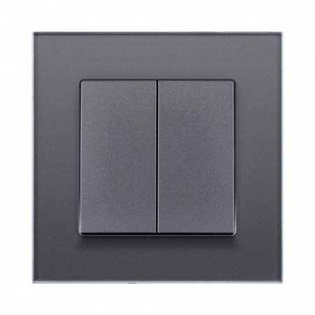 Рамка 1-постовая, стекло серый Kollinger Asthetik AS1GY