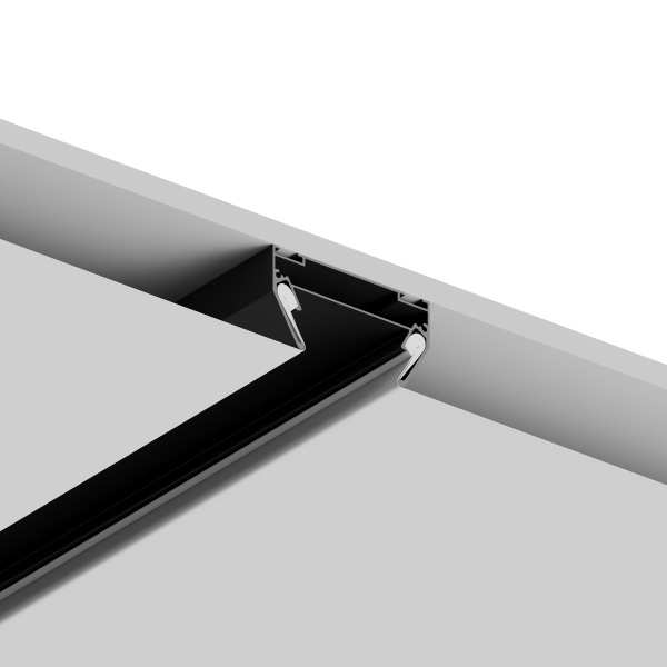 Закладной профиль под шинопровод для натяжного потолка Skylite HSBL_0193, 220В-3м, чёрный