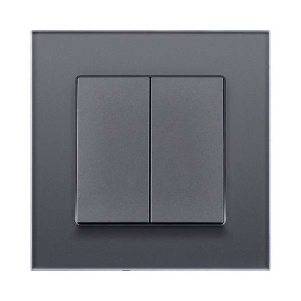 Рамка 1-постовая, стекло серый Kollinger Asthetik AS1GY