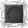 Simon 24 Графит Розетка 2К+3 Sсhuko без защитных шторок