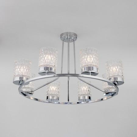Потолочная люстра со стеклянными плафонами 60127/8 хром Eurosvet Calle