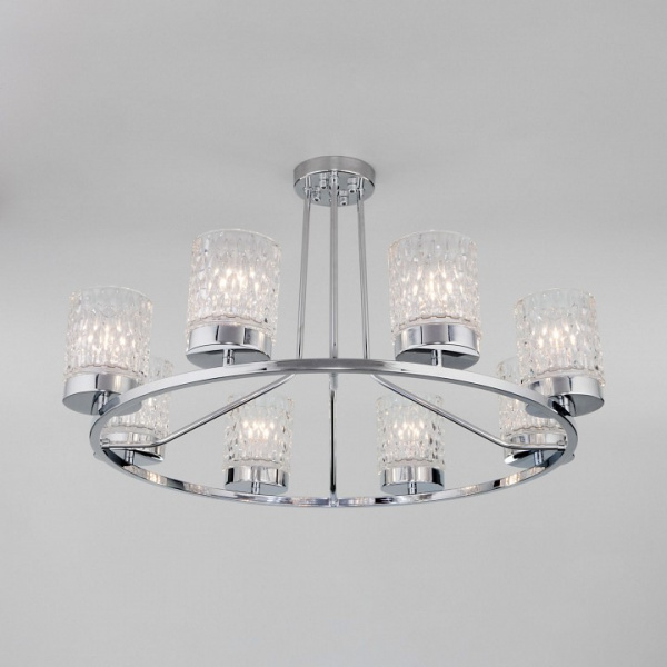 Потолочная люстра со стеклянными плафонами 60127/8 хром Eurosvet Calle