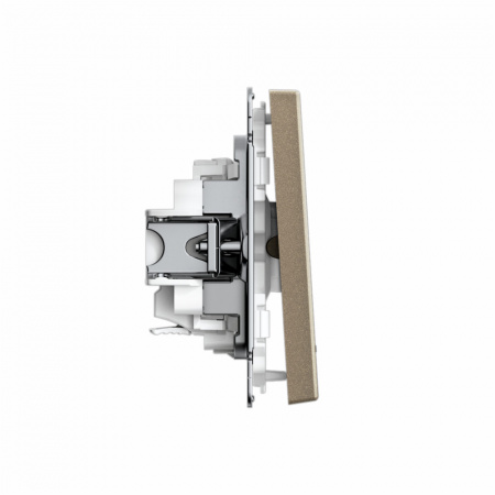 Systeme Electric ArtGallery Шампань Выключатель 1-клавишный с подсветкой, 10АХ, механизм, быстрозажим. клем.