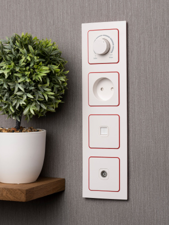 EKF PROxima Стокгольм Белый Линия красная Рамка 4-ая