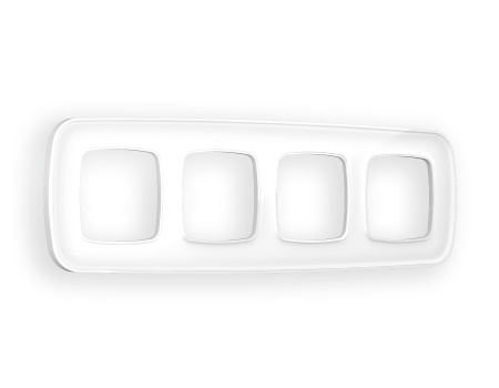 Рамка OMEGA Coint (Белый Стекло органическое) 4-ая OF640104