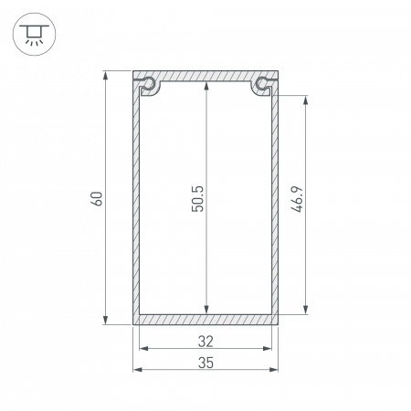 Короб потолочный для блока питания Arlight SL-Box-480 033079
