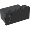 Donel USB зарядное устройство, 100W, Type A + C + C, 4 мод., черн. матовая (90х45мм), DUSB100WANM