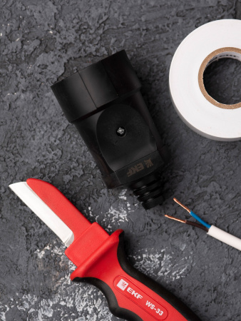 EKF PROxima Гнездо штепсельное б/з черн. ПВХ 10A 250B