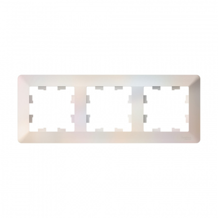 Systeme Electric AtlasDesign Air Жемчуг/дымчатый белый Рамка 3-ая