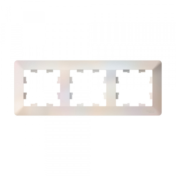 Systeme Electric AtlasDesign Air Жемчуг/дымчатый белый Рамка 3-ая