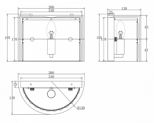 Настенный светильник (бра) MOD313WL-01CH Maytoni Wonderland