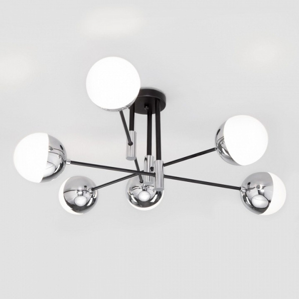 Потолочная люстра в стиле лофт 70129/6 хром Eurosvet Nuvola