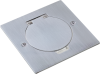Лючок Surface 2 мод. (1 мод. 45х45 мм.), круглая крышка, полированное серебро, IP44