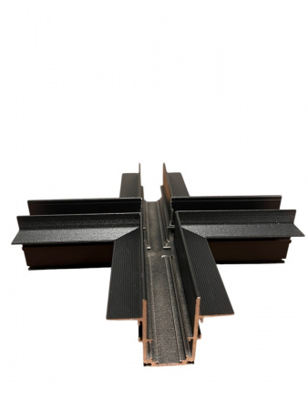 Коннектор X-образный ElDeko HSBL_0160 для встраиваемого шинопровода, чёрный