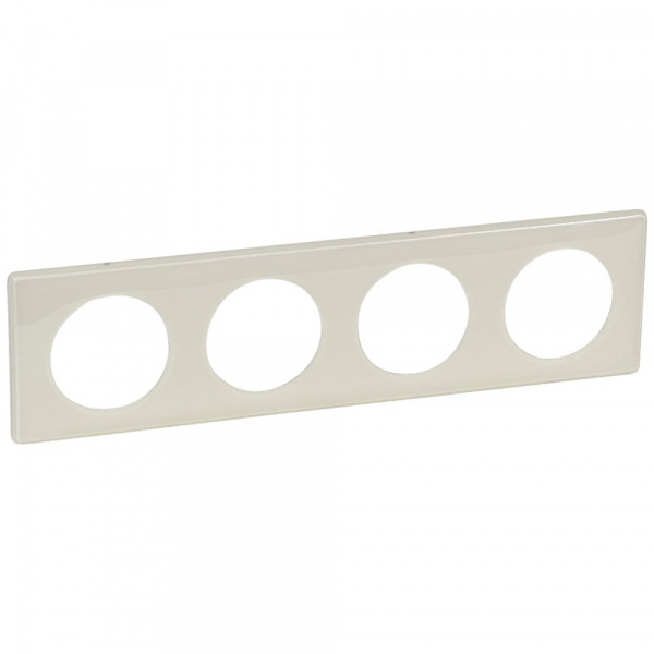 Legrand Celiane2 Слоновая кость глянец Рамка 4-ая (2+2+2+2 мод)