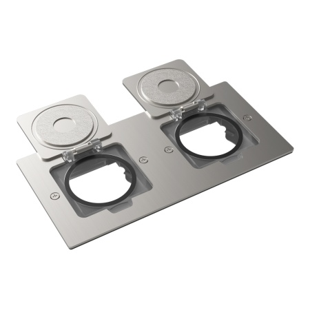 Лючок Surface 4 мод. (2 мод. 45х45 мм.), никель, IP44