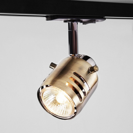 Трековый светильник 20076/4 хром / античная бронза Eurosvet Leonardo