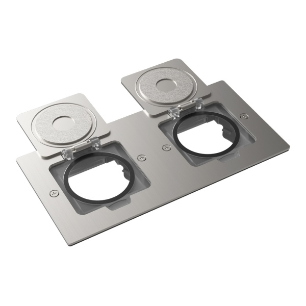 Лючок Surface 4 мод. (2 мод. 45х45 мм.), никель, IP44