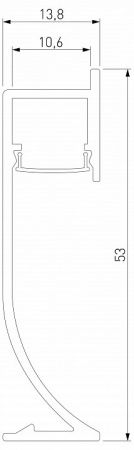 Алюминиевый профиль черный для плинтуса под светодиодную ленту LL-2-ALP021 Elektrostandard LL-2-ALP021 a066619