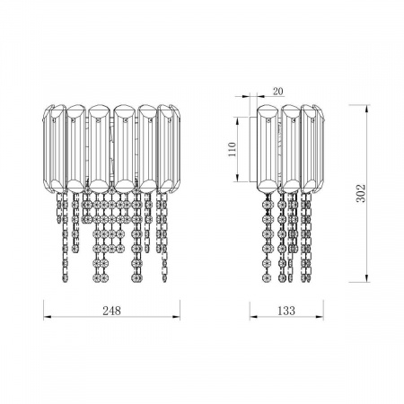 Настенный светильник Maytoni Hail MOD097WL-02CH