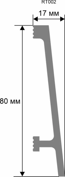 Плинтус. 2000×80×17 мм RT002