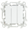 Simon 24 Белый Трехклавишный выключатель