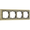 Рамка на 4 поста (золото/черный) W0041430